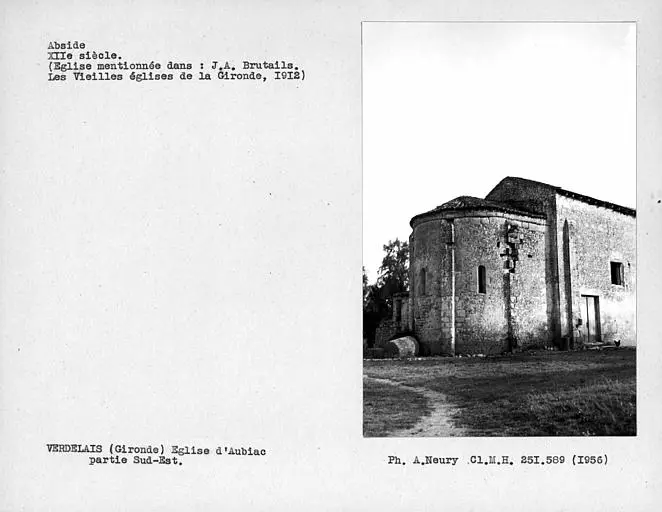Foto de Ex Iglesia de Saint-Maurice en Aubiac - POP Plateforme Ouverte du Patrimoine / Base Mérimée - © Ministère de la Culture (France), Médiathèque du patrimoine et de la photographie, Centre de recherches sur les Monuments historiques (CRMH), diffusion GrandPalaisRmn Photo