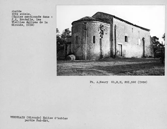 Foto de Ex Iglesia de Saint-Maurice en Aubiac - POP Plateforme Ouverte du Patrimoine / Base Mérimée - © Ministère de la Culture (France), Médiathèque du patrimoine et de la photographie, Centre de recherches sur les Monuments historiques (CRMH), diffusion GrandPalaisRmn Photo