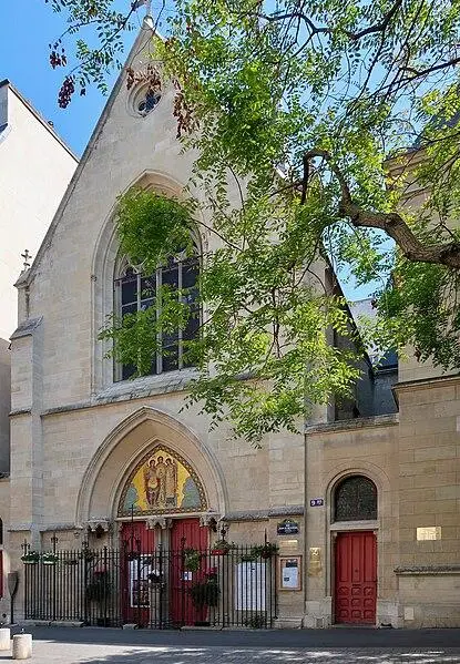 Foto von Ehemaliges College of Beauvais, aktuelle rumänische orthodoxe Kirche - Celette - © Creative Commons (https://creativecommons.org/licenses/by-sa/4.0/deed.fr)
