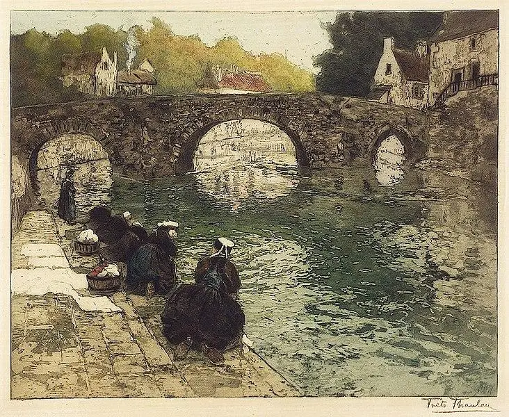 Foto de Puente Fleuri, en el Ellée - Frits Thaulow (1847–1906) Autres noms Fritz Thaulo - © Creative Commons (https://creativecommons.org/licenses/by-sa/4.0/deed.fr)