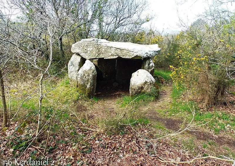 Photo de Dolmen à galerie dans la base d'un tumulus circulaire - Milca56 - © Creative Commons (https://creativecommons.org/licenses/by-sa/4.0/deed.fr)