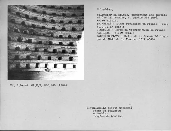 Foto di BOUSSOU DEVECOTE - POP Plateforme Ouverte du Patrimoine / Base Mérimée - © Ministère de la Culture (France), Médiathèque du patrimoine et de la photographie, Centre de recherches sur les Monuments historiques (CRMH), diffusion GrandPalaisRmn Photo