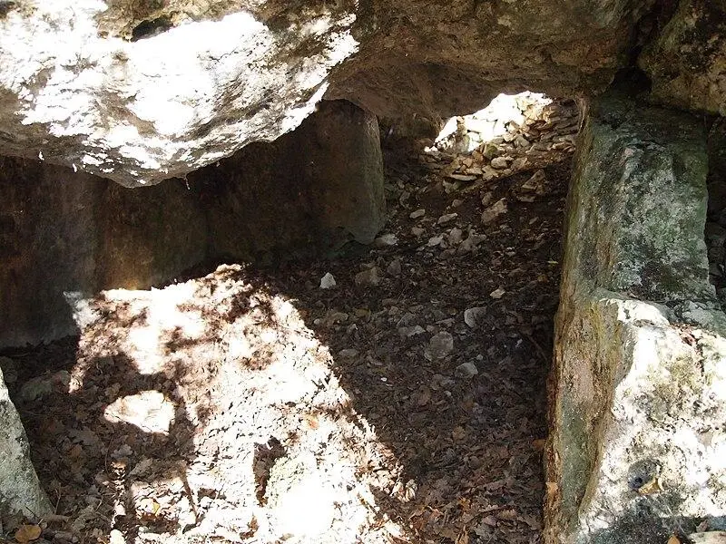 Picture of Dolmen in the tumulus says the Motte-de-la-Garde - Rosier - © Creative Commons (https://creativecommons.org/licenses/by-sa/4.0/deed.fr)