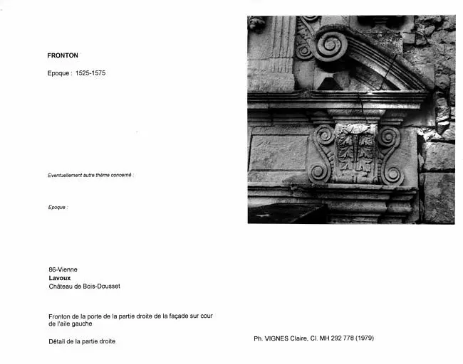 Foto di Bois-Dousset Castle - POP Plateforme Ouverte du Patrimoine / Base Mérimée - © Ministère de la Culture (France), Médiathèque du patrimoine et de la photographie, Centre de recherches sur les Monuments historiques (CRMH), diffusion GrandPalaisRmn Photo