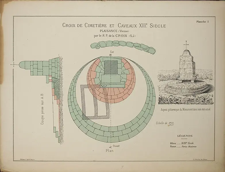 Picture of Cemetery cross and vaults - Camille de la Croix - © Creative Commons (https://creativecommons.org/licenses/by-sa/4.0/deed.fr)