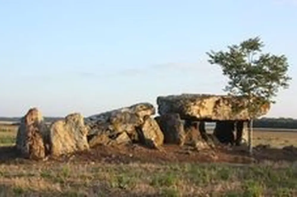 Picture of Dolmen of Chantebrault says the large raised stone - POP Plateforme Ouverte du Patrimoine / Base Mérimée - © Ministère de la Culture (France), Direction Régionale des Affaires Culturelles de Nouvelle-Aquitaine – Tous droits réservés 