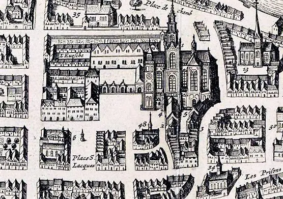 Foto de Colegiado de Saint-Sauveur - Carte de Metz vers 1600 - © Creative Commons (https://creativecommons.org/licenses/by-sa/4.0/deed.fr)