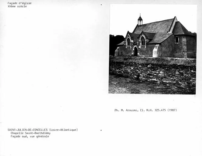 Foto de Capilla de Saint-Barthélémy - POP Plateforme Ouverte du Patrimoine / Base Mérimée - © Ministère de la Culture (France), Médiathèque du patrimoine et de la photographie, Centre de recherches sur les Monuments historiques (CRMH), diffusion GrandPalaisRmn Photo