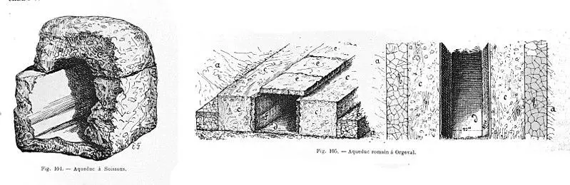 Foto von Quellhäuser und Aquädukt (auch in der Gemeinde Belleu) - pour le versement et le modifications : G.Garitan - © Creative Commons (https://creativecommons.org/licenses/by-sa/4.0/deed.fr)
