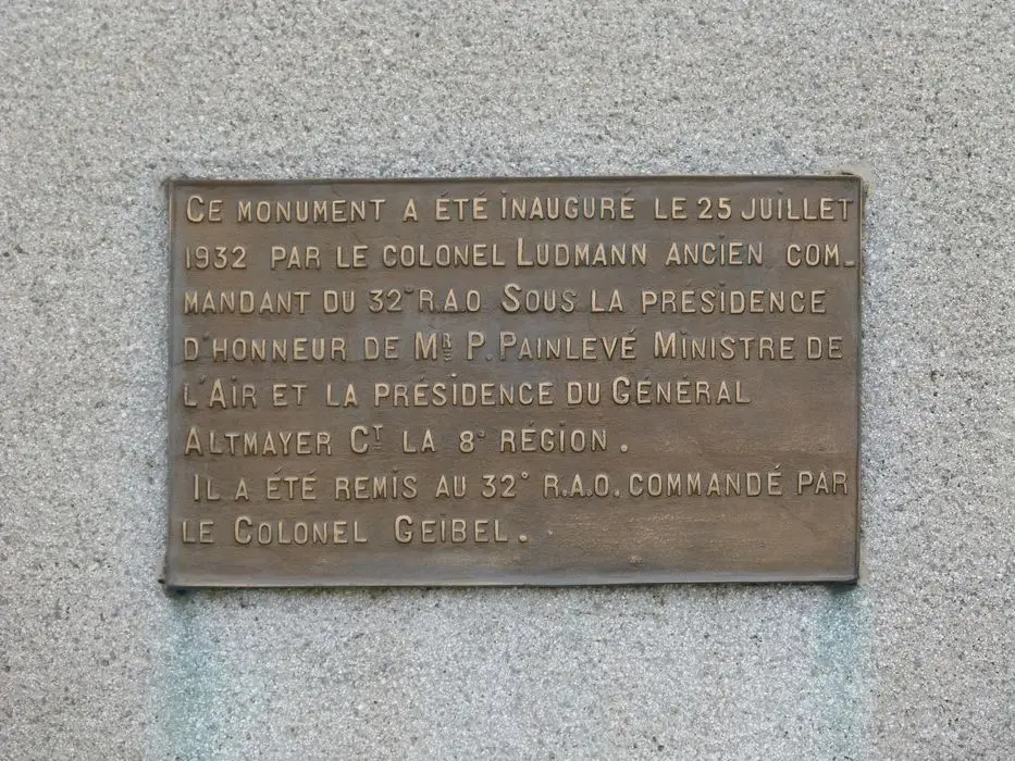 Foto von Denkmal für Guynemer - POP Plateforme Ouverte du Patrimoine / Base Mérimée - © Ministère de la Culture (France), Direction Régionale des Affaires Culturelles de Bourgogne-Franche-Comté – Tous droits réservés 