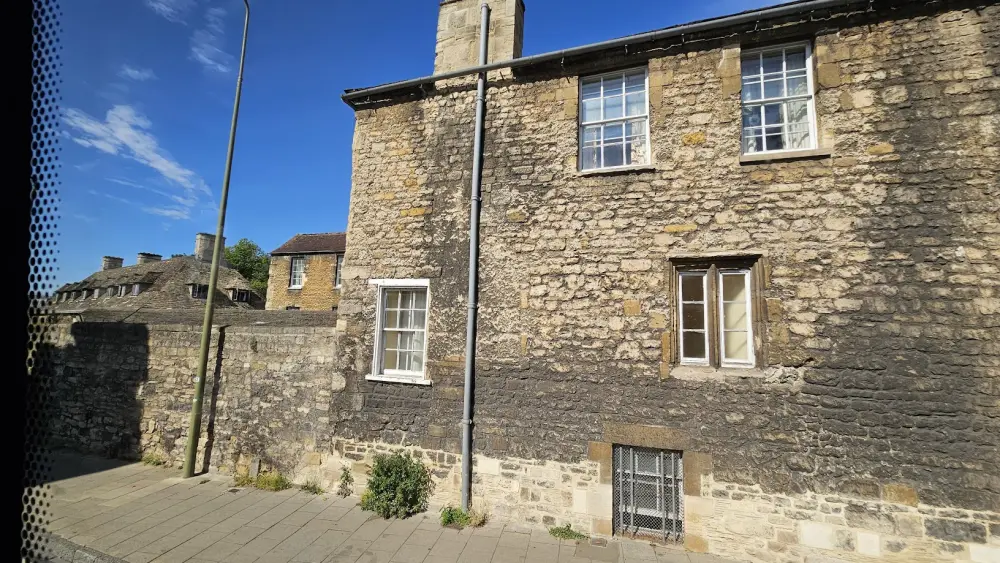 Photo de Worcester College, gamme sud avec quadrilatère de pompe et ancienne cuisine - Historic England