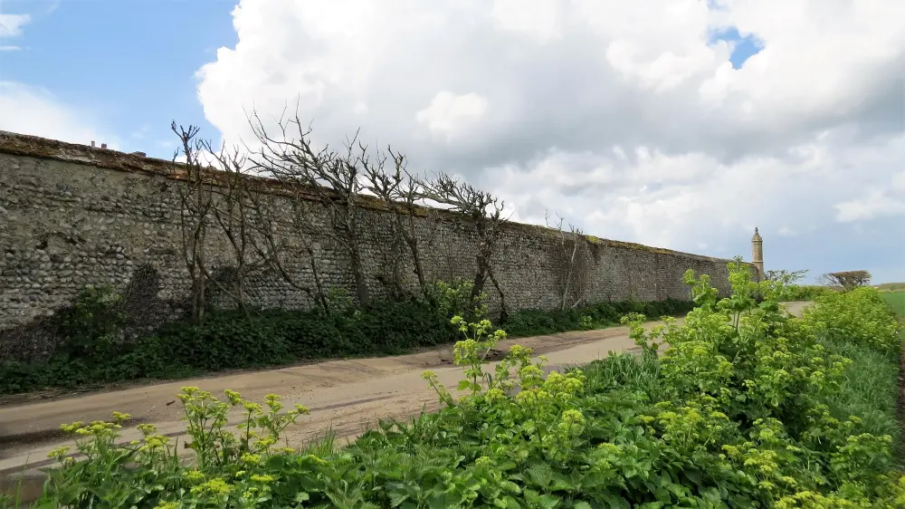 Photo de Encluant le mur et la passerelle à Waxham Hall - Historic England