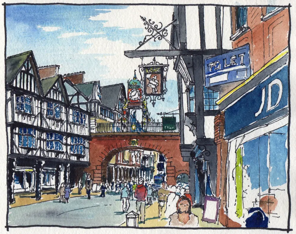 Foto von Eastgate und Uhr - Historic England